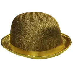 CHAPEAU MELON PAILLETE OR UN