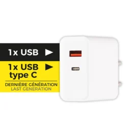 CHARGEUR SECTEUR USB TYPE C 3A
