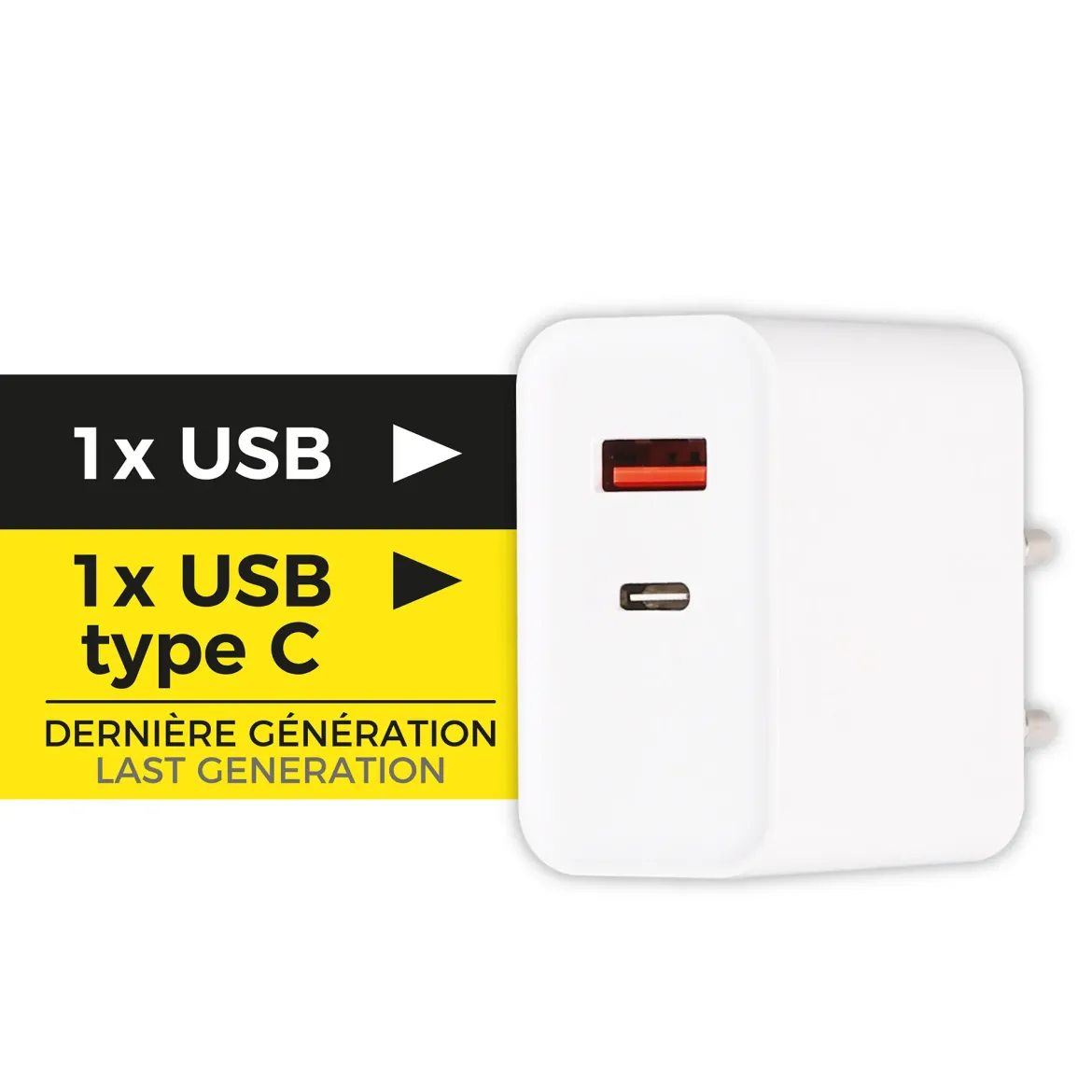 CHARGEUR SECTEUR USB TYPE C 3A