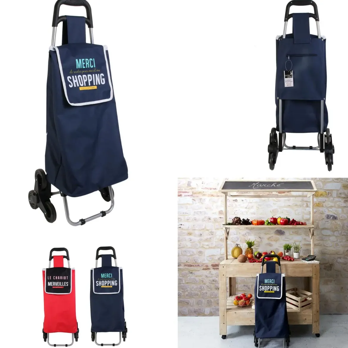 CHARIOT 6 ROUES POLYESTER
