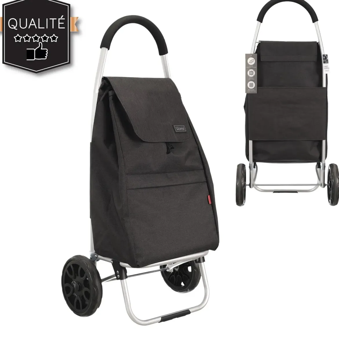 CHARIOT SHOPPING HAUT DE GAMME 2 ROUES