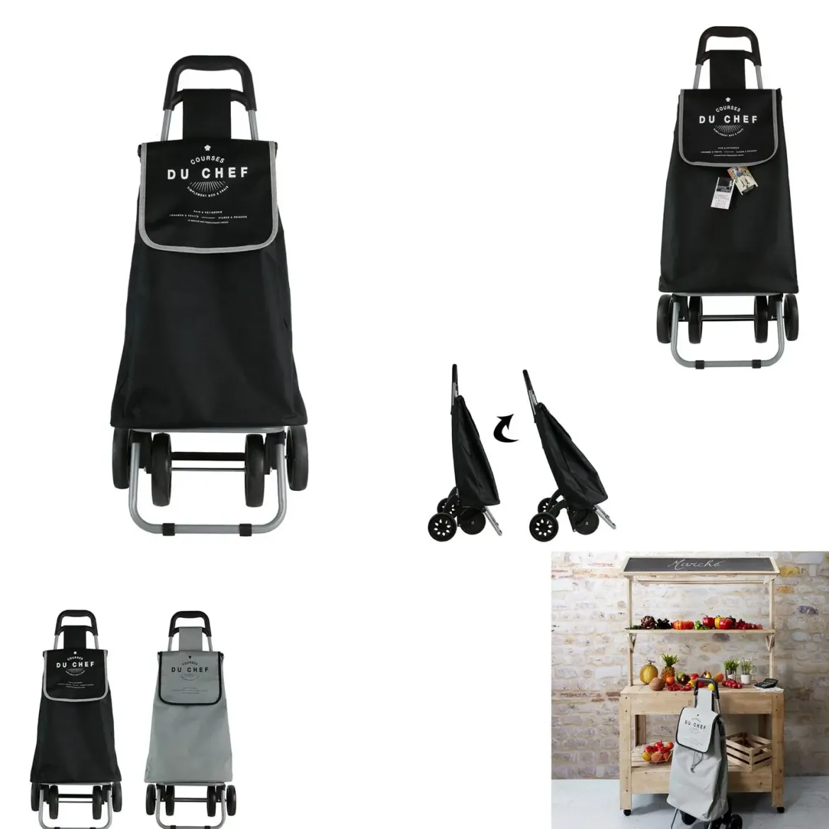 CHARIOT SHOPPING 4 ROUES POLYESTER