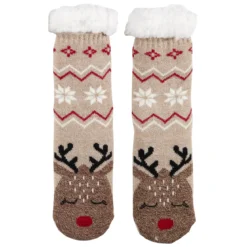 CHAUSSETTES SHERPA RENARD ET RENNE ADULTE