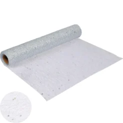 CHEMIN TABLE SEQUINS 30CMX4M ARGENT