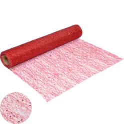 CHEMIN TABLE SEQUINS 30CMX4M ROUGE
