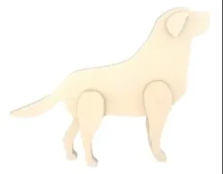 CHIEN BOIS 9.5X12.5X2CM