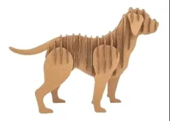 CHIEN CARTON A ASSEMBLER PETIT MODELE 20X14X4CM