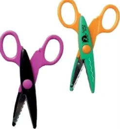 CISEAUX CRANTEURS 13 CM ZIG ZAG ET VAGUES X 2 PCS