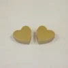 COEUR EN BOIS METALLISE X15 PIECES OR