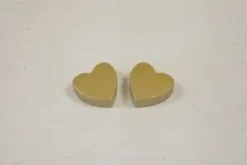 COEUR EN BOIS METALLISE X15 PIECES OR