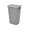 COFFRE A LINGE PLASTIQUE 45L 42X35X57CM DIAMANT TAUPE