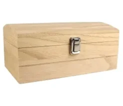 COFFRE BOIS BOMBE RAINURE 25X15X11.5CM