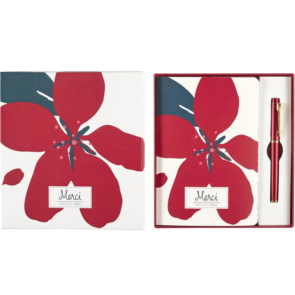 COFFRET CARNET A5 STYLO MERCI POUR CETTE ANNEE