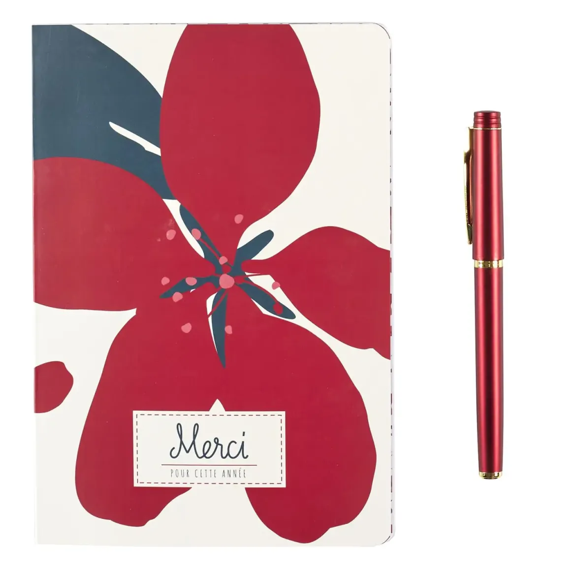 COFFRET CARNET A5 STYLO MERCI POUR CETTE ANNEE