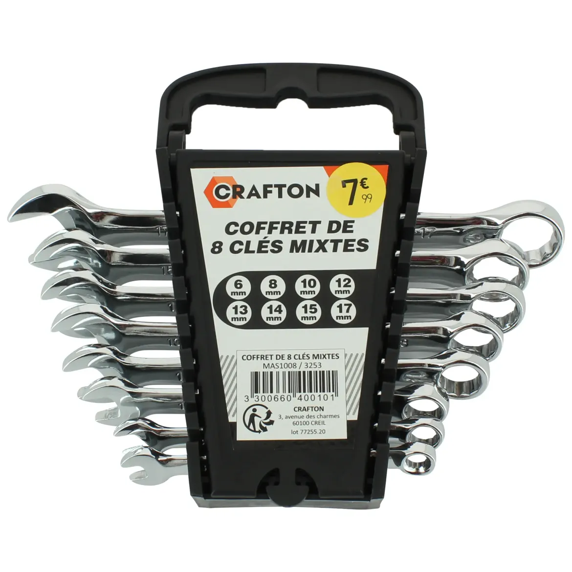 COFFRET 8 CLES MIXTES 6 A 17MM