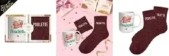 COFFRET MUG CHAUSSETTES PAILLETTES POULETTE