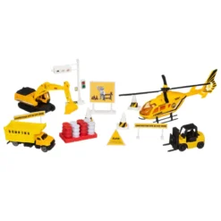 COFFRET POLICE POMPIER OU CONSTRUCTION 20PIECES