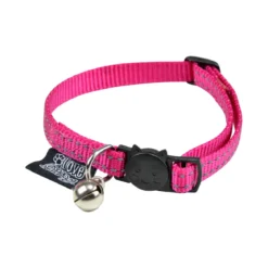 COLLIER ANTI ETRANGLEMENT 20 A 28CM REFLECHISSANT ROSE