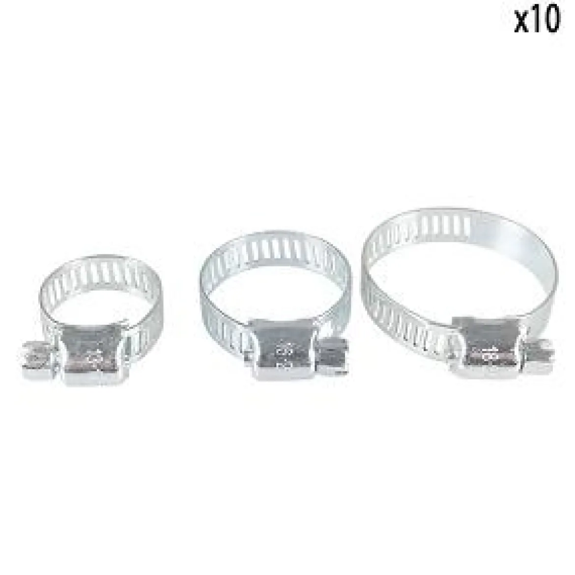 COLLIERS SERRAGE ACIER ZINGUE D.19 A 30MM 10PCS