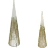 CONE LUMINEUX DORE 14X14X50CM M6