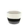 CORBEILLE D.19X11X10CM NATUREL NOIR CHINE