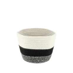 CORBEILLE D.19X11X10CM NATUREL NOIR CHINE