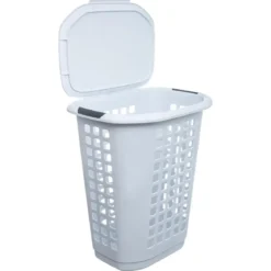 CORBEILLE FERME 63L HUGGER BLANC