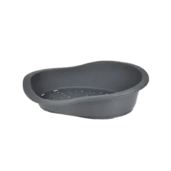 CORBEILLE PLASTIQUE TINO D.60X40X20CM GRIS
