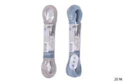 CORDE A LINGE 20M FIL METAL GREGE ET BLEU