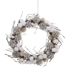 COURONNE LED BRANCHE COTON D.35CM