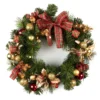 COURONNE MURALE TARTAN ET DORE 40CM