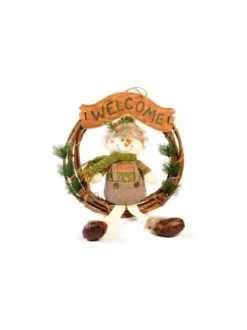 COURONNE WELCOME NATURE BONHOMME DE NEIGE
