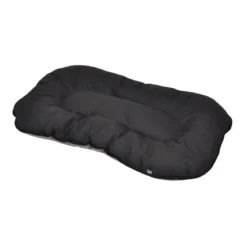 COUSSIN FLOCON BICOLORE REVERSIBLE 117X72CM NOIR GRIS
