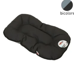 COUSSIN FLOCON 87CM BICOLORE NOIR GRIS