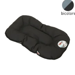 COUSSIN FLOCON 77CM BICOLORE NOIR GRIS