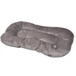 COUSSIN FLOCON PATCHY REVERSIBLE 117X72CM GRIS NOIR