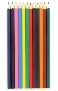 CRAYONS DE COULEUR 18 CM X 12 PCS