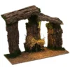CRECHE DE NOEL ARCHES BOIS LED 45X37CM