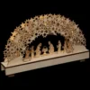 CRECHE DE NOEL 9 SANTONS 8LED H.19CM