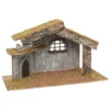 CRECHE DE NOEL VIDE BOIS RESINE H.30CM
