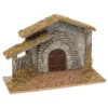 CRECHE DE NOEL VIDE BOIS RESINE H.20CM
