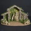 CRECHE DE NOEL VIDE 5 LED H.22.5CM