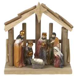 CRECHE NOEL 6 SANTONS H.18CM