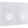 CROCHET ADHESIF DOUBLE RECTANGULAIRE BLANC