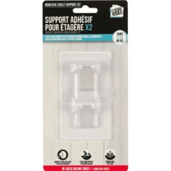 CROCHET ETAGERE AUTO ADHESIF 3KG X2 PIECES