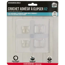 CROCHET MURAL DOUBLE FACE AUTO ADHESIF 3KG X2 PIECES