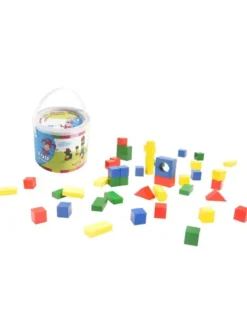 CUBES DE CONSTRUCTION DANS SEAU 50PCES