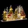 DECO NOEL INTERIEUR RENNE SAPIN 13 LEDS BLANC CHAUD H.17CM