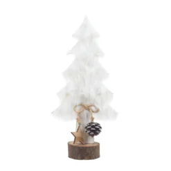 DECORATION SAPIN NOEL BLANC 13.5X6X28CM