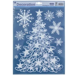 DECO VITRE PAILLETTE BLANC 29X41CM
